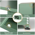 thumbnail image 3 of Innovaze Shoe Rack bench with Cushion Seat, Shoe Cabinet for Entryway, Metal, Green, 3 of 8