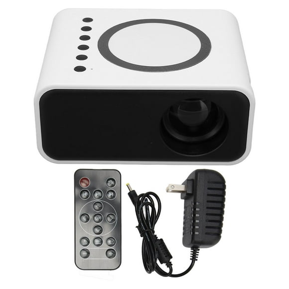 Miniproyector portátil Full HD 1080P LED Proyector de cine en casa Proyector de películas para iOS para Android Laptop Blanco Enchufe de EE. UU.