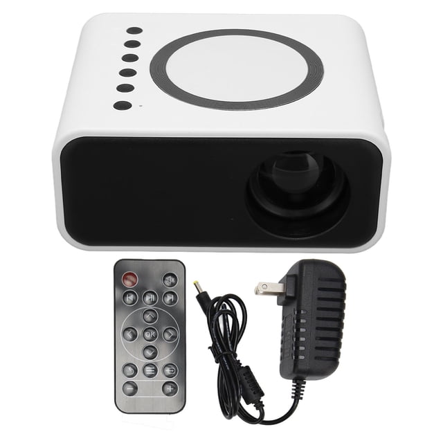 Miniproyector portátil Full HD 1080P LED Proyector de cine en casa Proyector de películas para iOS para Android Laptop Blanco Enchufe de EE. UU.