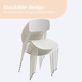 thumbnail image 4 of Waiting Room Reception Chairs Set of 4, Plastic Seat and Back with Sturdy Metal Legs, Stacking Chairs for Office Conference Room and Waiting Area, White., 4 of 5