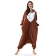 thumbnail image 3 of Pijamas Kigurumi de una pieza para adultos, mono de dibujos animados, ciervo de Navidad, marrón oscuro, Halloween, ropa de dormir de invierno, 3 of 3