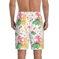 thumbnail image 3 of Gaeub Cute Baby Dinosaurs Printed Men's Short Pajama Pants, Lightweight Lounge & Sleep Bottoms Keep You Cool - 4X-Large, 3 of 9