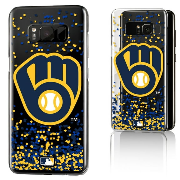 Milwaukee Brewers Galaxy S8 Confetti Design Clear Case