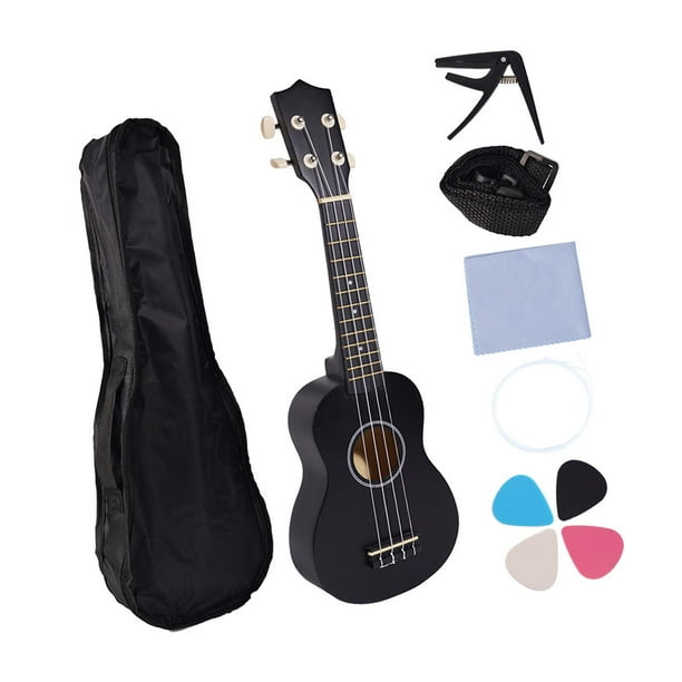 Instrumento musical de ukelele para niños Toy de juguete educativo temprano Portable 21 pulgadas Profesional para niños para niños de más de 3 años negro
