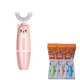 thumbnail image 1 of Cepillo de dientes eléctrico para niños, cepillo de dientes en forma de U, cepillo de dientes eléctrico automático 360, regalo para niños, rosa, 1 of 5