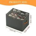 thumbnail image 3 of Yaouit Shoe Organizer for Closet, Emboadlie Fabric Shoe Organizer Storage Box, Fits up to 16 Pairs, Shoe Cubby Storage Containers with Adjustable Dividers and Clear Cover,Gray, 3 of 8