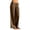 Brown, variant on Women's Linen Wide Leg Pants – Drawstring Elastic Waist Casual Trousers with Pockets, Lightweight Cotton Blend for Summer Beach & Lounging(Black,L)