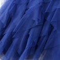 thumbnail image 4 of MIXUE Skirts For Women Summer Mesh Solid Color Ruffled Elastic High Waist A Line Maxi Skirt Beachwear,Blue,One Size, 4 of 6