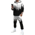 thumbnail image 1 of Avamo Mens Hooded Athletic Tracksuit Casual Loose Tops and Pants Set Jogging Workout Sweatsuits, 1 of 2