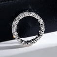 thumbnail image 2 of 14K White Gold Plated 2Ct Round Cut Simulated Diamond Women's Full Eternity Band Engagement Ring 925 Sterling Silver, 2 of 4