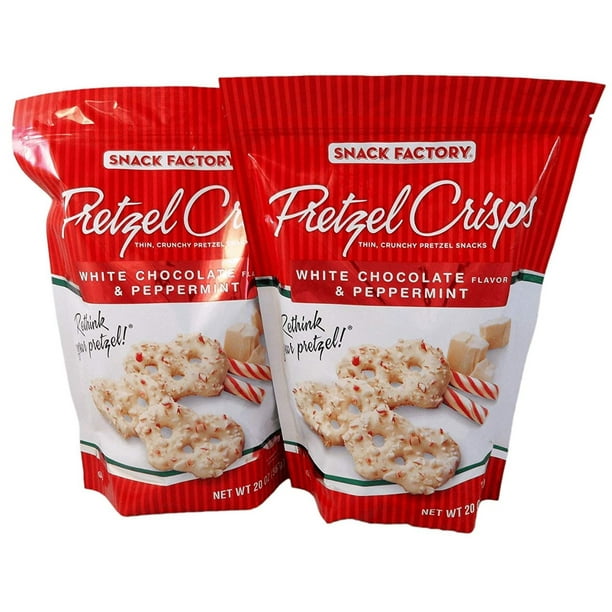 Snack Factory Pretzel Crisps White Chocolate & Peppermint Flavor 20 oz