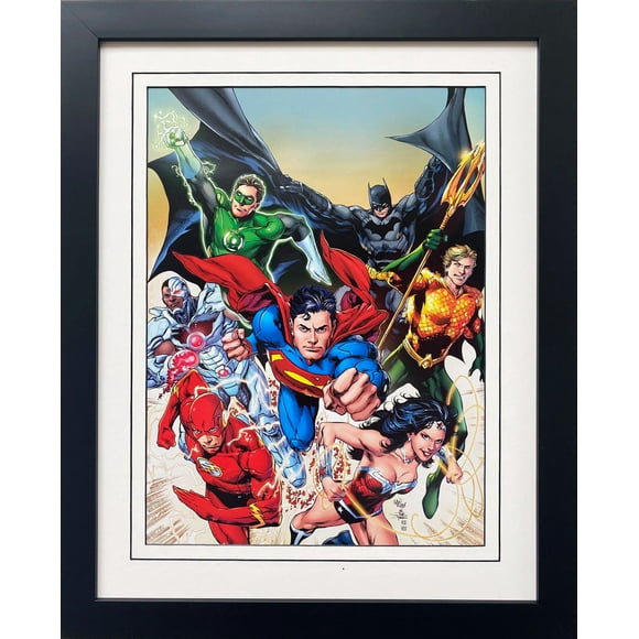 DC "Justice League Vol 2 #1" CUSTOM FRAMED Mated Comic Book Poster Generic