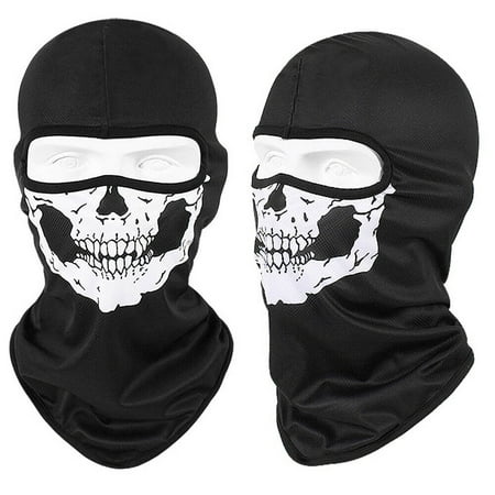 Unisex Ghost Print Balaclava Hood Face Mask For War Game Halloween Cosplay US