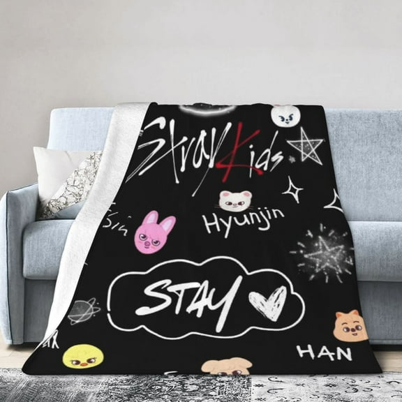 Stray Ki-ds Flannel Throw Ultra-Soft Fleece Blanket Air Conditioning Blanket Comfortable Plush Quilt For Beds, Sofas 40"X30"