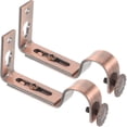 thumbnail image 1 of 2pcs 18-22mm Adjustable Curtain Drapery Rod Bracket (Red Copper), 1 of 8