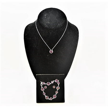 La Contesa Swarovski Elements February  Earrings, Necklace &