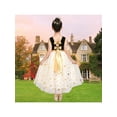 thumbnail image 2 of Girls Dress Christmas Vintage V-neck Hollow Back Gold Star Bow Tie 10 Years, 2 of 6