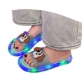 thumbnail image 2 of Womens Mens Light Up Slippers For Women, Sensor Glow Sandals Cute Cartoon Eyes, Motion Sensor LED Slides, for Adults (Blue,6), 2 of 7