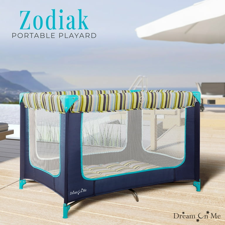Dream On Me Zodiak Portable Playard with Carry Bag Shoulder Strap Navy Walmart