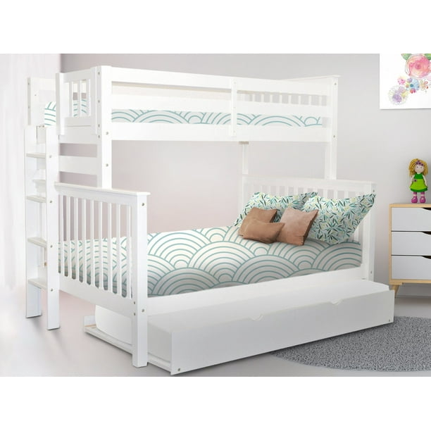 Bunk Beds Twin over Full Mission Style with End Ladder and a Twin