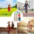 thumbnail image 3 of Cuerda de saltar de algodón para niños (Colores Arcoíris), 2.6m ajustable con mangos de madera ergonómicos, cuerda suave y segura para ejercicio al aire libre y fitness infantil, 3 of 4