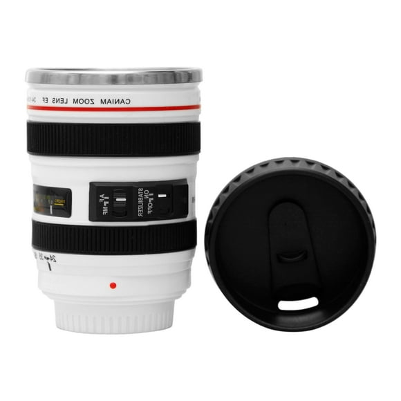 Camera Lens Coffee Mug Photo Coffee Cup Stainless Steel Camera Lens Mugs Leak Proof Photographer Camera Mug Travel Mug Water Bottle Ideal Gift for Men and Women