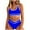Blue, variant on VBTAPA Women's Sporty Two Piece Swimsuits High Waisted Athletic Bikini Sets for Women Color Block Bathing Suit with Bottoms Clearance Sale Black XXL