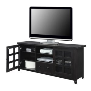 Convenience Concepts Newport Park Lane TV Stand in Espresso Wood Finish