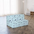 thumbnail image 4 of Nautical Foldable Mattress, Waves Dolphins Starfish, 74.8" x 39.4", Pale Blue Pale Blue, by Ambesonne, 4 of 6