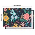 thumbnail image 5 of Pioneer Flower Floral Print Pattern Summer Placemats Table Placemats Set Of 6-Linen Kitchen Washable Placemats Table Mats 12x18 Inch Non-Slip Heat Resistant, 5 of 5