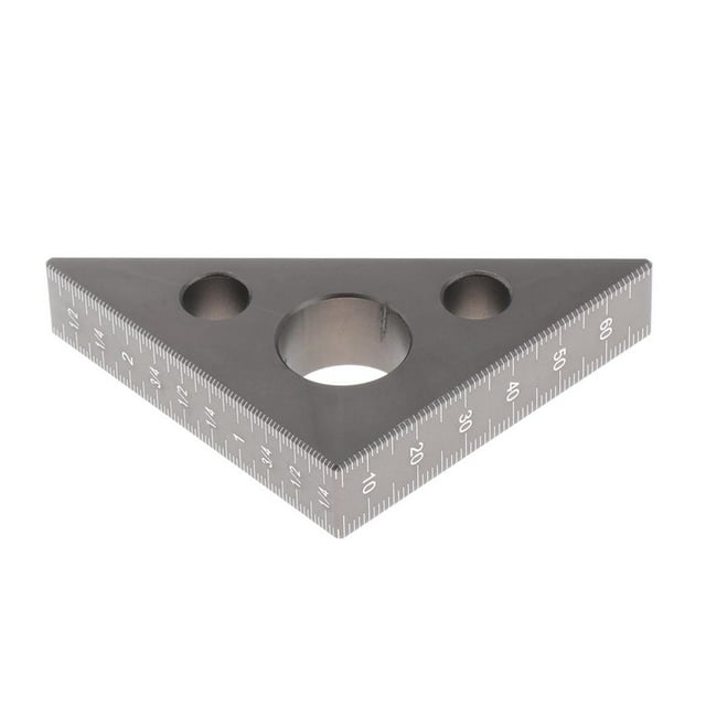 Regla tri de precisión para carpintería métrica - Posicionamiento de agujeros cuadrados de carpinteros Plata Zulema Aleación de aluminio métrica