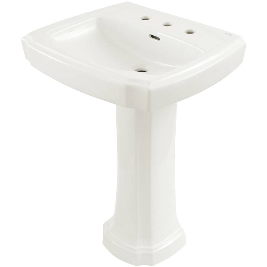 Toto Guinevere 243/8" Pedestal Bathroom Sink with 3 Faucet Holes