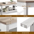 thumbnail image 3 of Coffee Table for Living Room,Modern Farmhouse Coffee Table with Storage,2-Tier Center Table for Living Room Wood Living Room Table Accent Cocktail with Sturdy Frame,black, 3 of 17