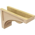 thumbnail image 5 of 5"W x 15"D x 10"H Classic Viola Rough Cedar Woodgrain TimberThane Corbel, Primed Tan, 5 of 6
