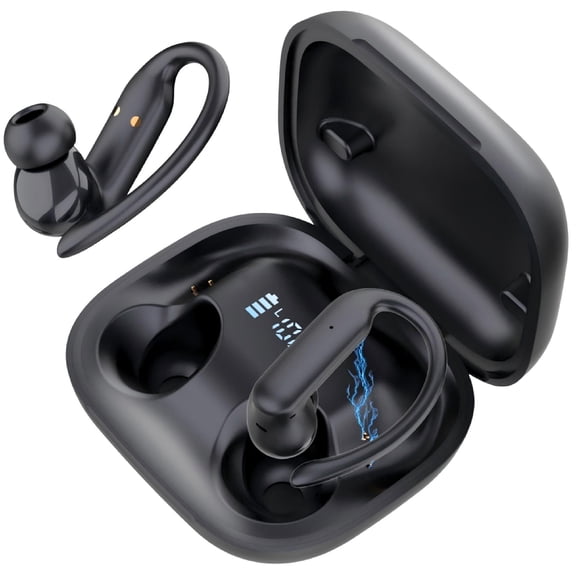Bluetooth Headphones, True Wireless Earbuds with Over-Ear Hook, Waterproof Sports Earphones, Stereo Sound, Clear Calls，Ultra Comfort