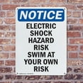 thumbnail image 4 of (2 Pack) Electric Shock Hazard Risk Swim OSHA Notice Sign 18 Inch X 24 Inch Plastic Sign, Weather Resistant, UV Protected for Workplace, Business, and Construction Site, Made in the USA, 4 of 8