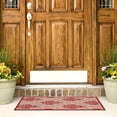 thumbnail image 3 of Safavieh Courtyard Jessie Damask Indoor/Outdoor Area Rug, Natural/Red, 2'7" x 5', 3 of 9