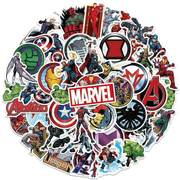 10/25/50Pcs Marvel Movie The Avengers Stickers Disney Stickers Waterproof Toy Decals for Party Gift Gao Jinjia LED