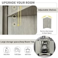 thumbnail image 5 of Triangle Corner Storage Cabinet with 3-Tier Adjustable Shelves and Two Doors - Space Saving Oak Freestanding Organizer for Bathroom and Living Room, 5 of 9