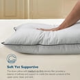 thumbnail image 6 of Dafinner Hypoallergenic 3‑Chamber Goose Feather Down Core Bed Pillows, King Size Set of 2, With Microfiber Surround, Soft-Medium Support For All Sleepers (20x36, White), 6 of 9