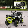 thumbnail image 3 of Qaba 12V Kids ATV, Ride on Toy w/ 4 Spring Suspension Wheels, Green, 3 of 9
