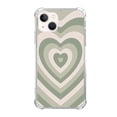 thumbnail image 1 of Sage Green Heart Case Compatible with iPhone 14,Unique Art Design TPU Bumper Cover Case, 1 of 6