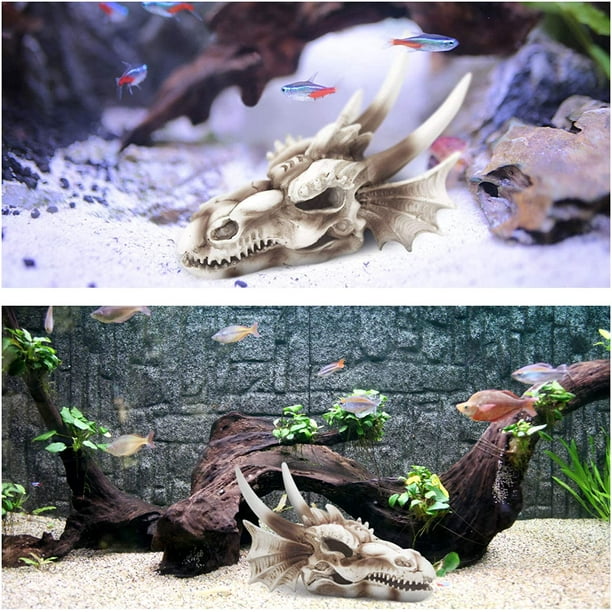 Fish Tank Decor Dragon Skull- Aquarium Decoration Resin