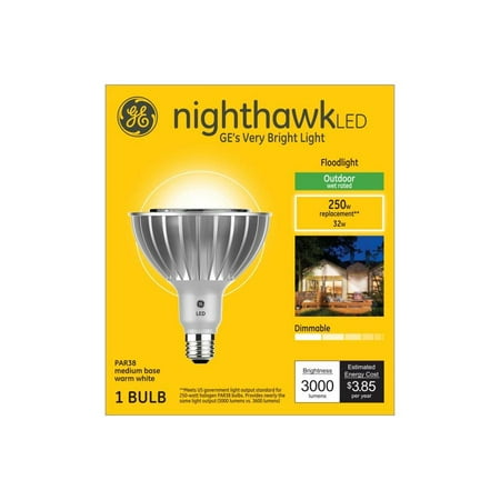 

GE LED 250W Eqv. Ultra Bright PAR38 Outdoor Floodlight Warm White Medium Base 1pk