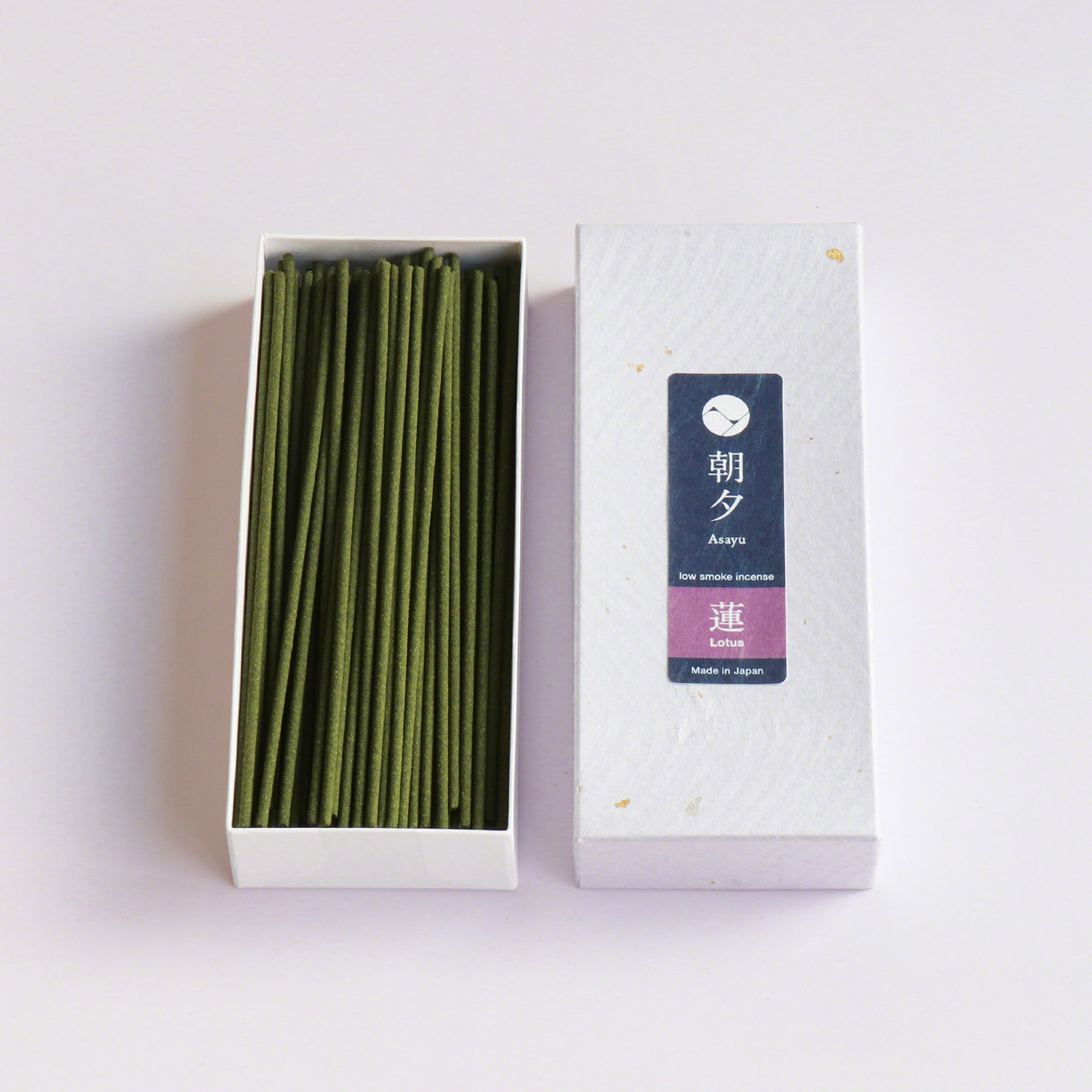 Asayu Japan Low Smoke Incense Sticks Lotus Scent Made in Japan 1.41oz