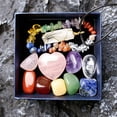 thumbnail image 2 of Juego de combinación de piedras de colores de jade y cristal natural, colgante hexagonal de amor de cristal en polvo, caja de regalo a juego multicolor, 2 of 6