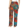 thumbnail image 3 of Uemuo Mandala Colorful Pattern Women's Wide Leg Palazzo Lounge Pants with Pockets Light Weight Loose Comfy Casual Pajama Pants-X-Large, 3 of 9