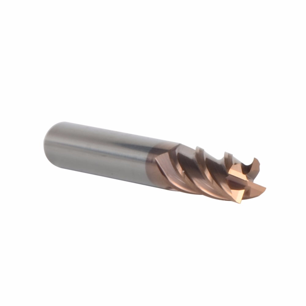 5pcs Tungsten Steel End Mills HRC55 Coated 4 Flute Flattened Head CNC Milling Cutters End mills Tools