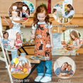 thumbnail image 6 of Halloween Cats with Pumpkin and Bat Motifs Kids Aprons for Girls and Boys,Adjustable Neck Strap Toddler Aprons for Kids Cooking Baking,23.6"x19", 6 of 7