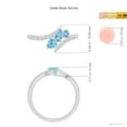 thumbnail image 4 of ANGARA Natural Three Stone Multi-Shape Aquamarine Pisces Bypass Ring in 14K White Gold for Women (Size-5x3mm) | March Birthstone, Anniversary, Jewelry Gift for Women | Natural Aquamarine Ring, 4 of 9